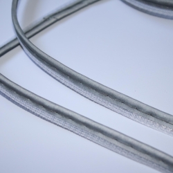 Reflektorband Paspel silber Reflektor Paspel Biesenband