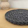 Häkel-Untersetzer • dunkelblau • rund Deko Boho