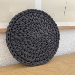 Häkel-Untersetzer • dunkelblau • rund Deko Boho