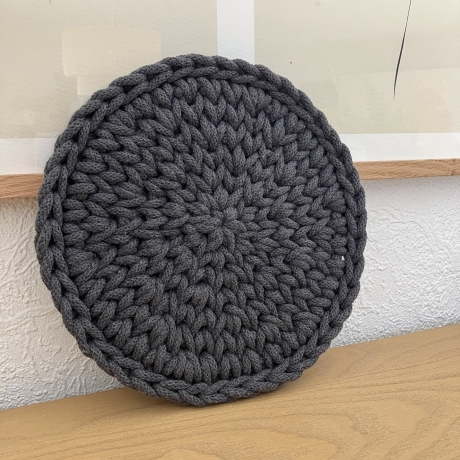 Häkel-Untersetzer • dunkelblau • rund Deko Boho