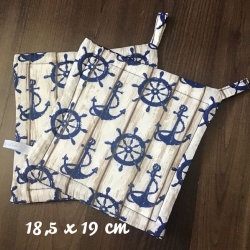 Topflappen Set doppellagig Geschenk Einzigartig maritime Motive