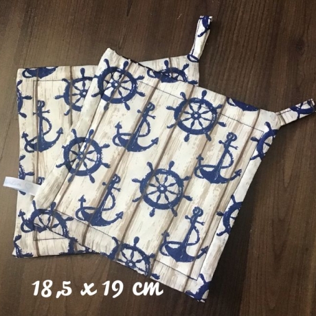 Topflappen Set doppellagig Geschenk Einzigartig maritime Motive