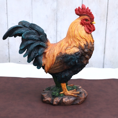 Deko Figur Hahn Garten Balkon Beet Wohndeko groß Aufsteller Huhn