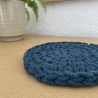 Häkel-Untersetzer • türkis blau • rund Deko Boho