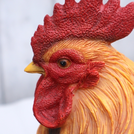 Deko Figur Hahn Garten Balkon Beet Wohndeko groß Aufsteller Huhn