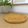 SALE B-Ware • Untersetzer • gelb gehäkelt Deko Boho