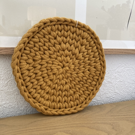 SALE B-Ware • Untersetzer • gelb gehäkelt Deko Boho