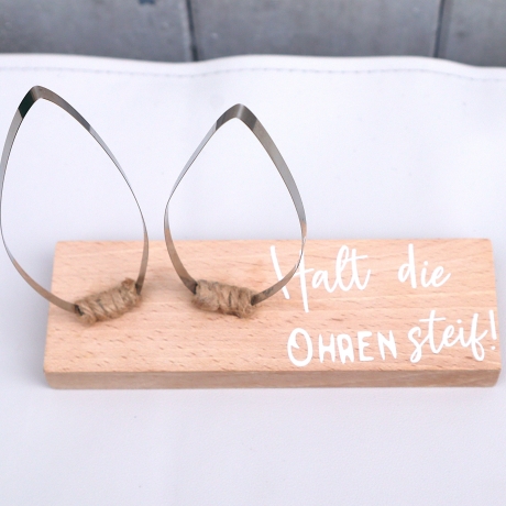 Wohn Deko Motivationsgeschenk Hasenohren Aufsteller Mutmacher 