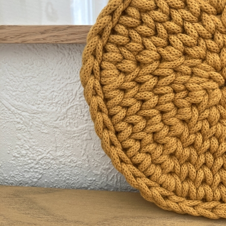 SALE B-Ware • Untersetzer • gelb gehäkelt Deko Boho