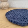 SALE B-Ware • Untersetzer • dunkel blau gehäkelt Deko