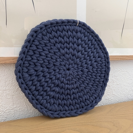 SALE B-Ware • Untersetzer • dunkel blau gehäkelt Deko