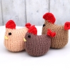 Huhn Osterdeko gestrickt Wohndeko Osterhuhn beige klein Tischdeko