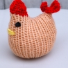 Huhn Osterdeko gestrickt Wohndeko Osterhuhn beige klein Tischdeko