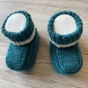 Handgestrickte Baby-Schuhe / Booties Gr. 50/56