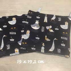 Topflappen Set XL doppellagig Geschenk Einzigartig -lustige Enten