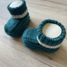 Handgestrickte Baby-Schuhe / Booties Gr. 50/56