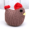 Huhn Osterdeko gestrickt Wohndeko Osterhuhn braun klein Tischdeko