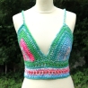 Top gehäkelt Häkeltop Oberteil Bustier Damenmode Handarbeit 