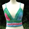 Top gehäkelt Häkeltop Oberteil Bustier Damenmode Handarbeit 