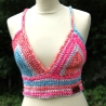 Top gehäkelt Häkeltop Oberteil Bustier Damenmode Handarbeit 