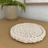Häkel-Untersetzer • creme • rund klein Deko Boho