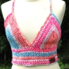 Top gehäkelt Häkeltop Oberteil Bustier Damenmode Handarbeit 