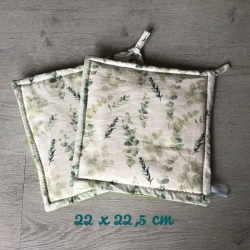 Topflappen Set XL doppellagig Geschenk Einzigartig - Efeu