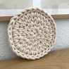 Häkel-Untersetzer • creme • rund klein Deko Boho