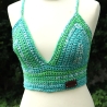 Top gehäkelt Häkeltop Oberteil Bustier Damenmode Handarbeit 