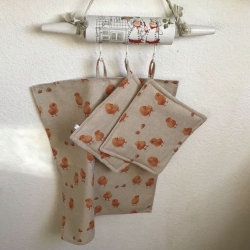 Geschirrtuch + pass.Topflappen GeschenkSet Einzigartig - Küken