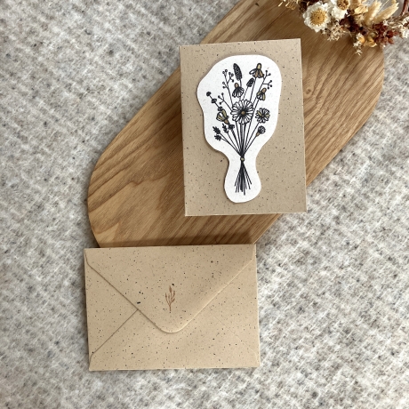 Set Kleine Sträußchen • 3 Mini-Klappkarten & Umschlag