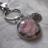 Cabochon Schlüsselanhänger Rose Blume Rosalie