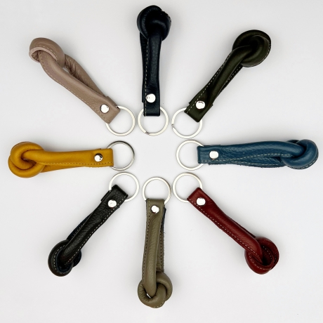 Schlüsselanhänger Leder Knoten Handgemacht Taschenanhänger