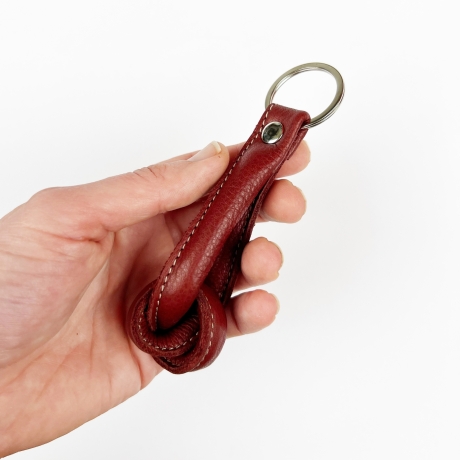 Schlüsselanhänger Leder Knoten Handgemacht Taschenanhänger