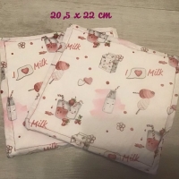 Topflappen Set XL doppellagig Geschenk Einzigartig - milk