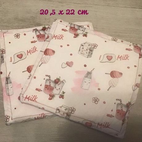 Topflappen Set XL doppellagig Geschenk Einzigartig - milk