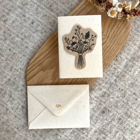 Set Kleine Sträußchen • 3 Mini-Klappkarten & Umschlag