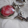 Schlüsselanhänger Rose Kiwi Vogel Charm Jardin