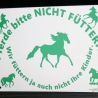 Füttern verboten Schild PFERD No.  20, Gravurschild 15x20 cm