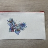 Schminktäschchen - blau bunter Schmetterling 