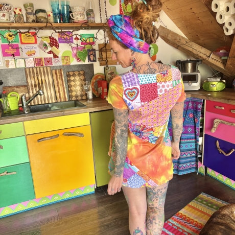 Vokuhila Shirt in A-Form Größe 40/42