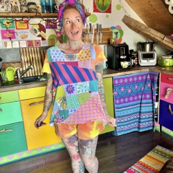 Vokuhila Shirt in A-Form Größe 40/42