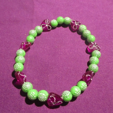 Armband lila/grün