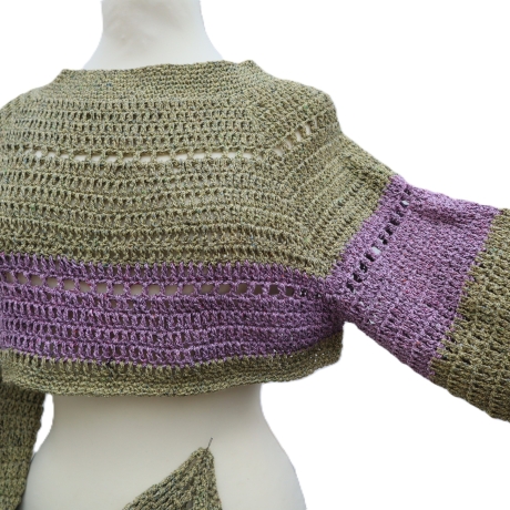 Top Schulterwärmer Shrug Bolero Pullover Bauchfrei Oberteil 