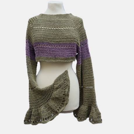 Top Schulterwärmer Shrug Bolero Pullover Bauchfrei Oberteil 