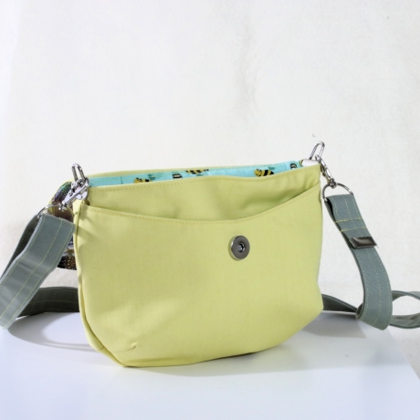 kleine Umhängetasche Damen-Sommertasche-Blumenmuster-Clutch-gelb
