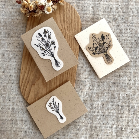 Set Kleine Sträußchen • 3 Mini-Klappkarten & Umschlag