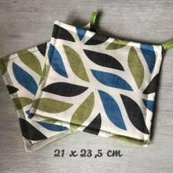 Topflappen Set XL - doppellagig Einzigartig - gemustert