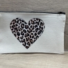 Schminktäschchen - Kosmetik - Stifte - Leopard Herz 
