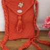 Tasche Handytasche Häkeltasche Umhängetasche klein orange